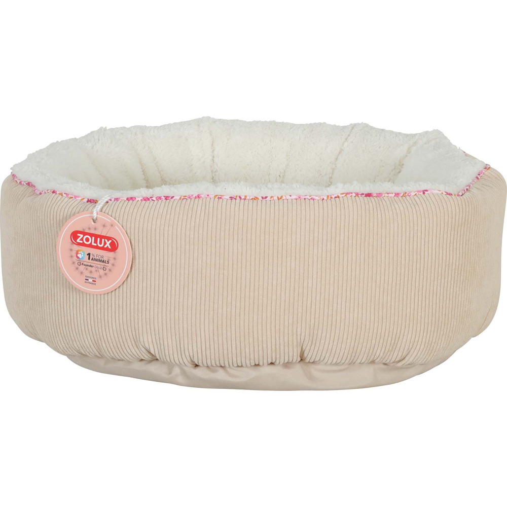 Corbeille pour chats en velours côtelé bloom medium