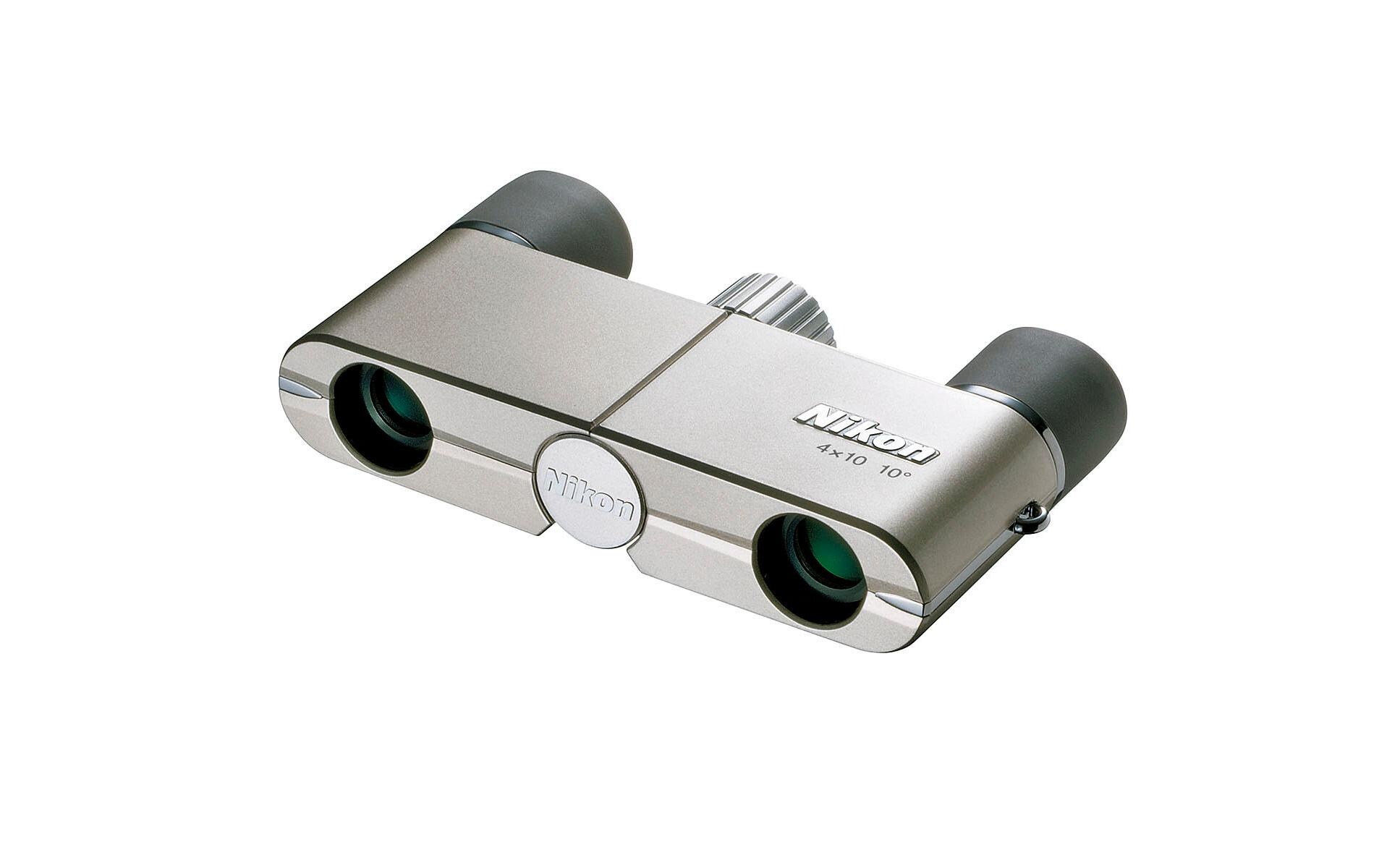Fernglas 4x10 DCF Beige<br>Kompakter und extrem leichter Feldstecher – Ideal zur Verwendung im Theater, in Museen und Galerien