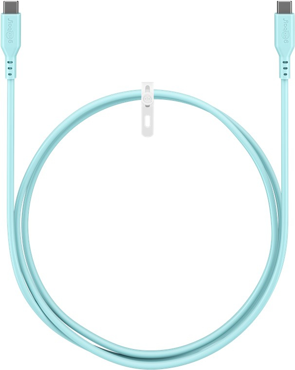(1.5 m) 60W USB C auf USB C Silikon Ladekabel Fast Charge Datenkabel (77744) - Türkis
