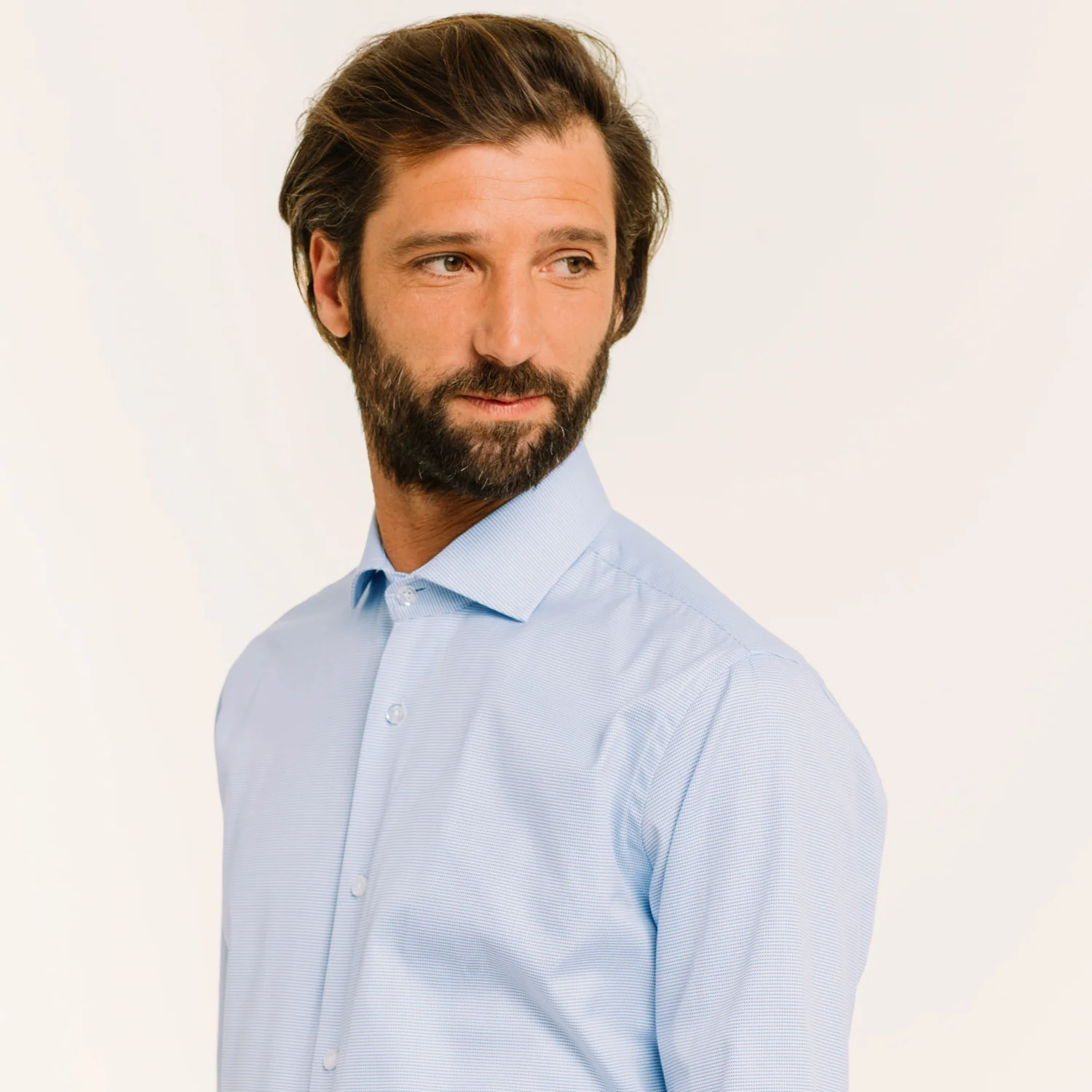 Blue double-twisted royal oxford shirt