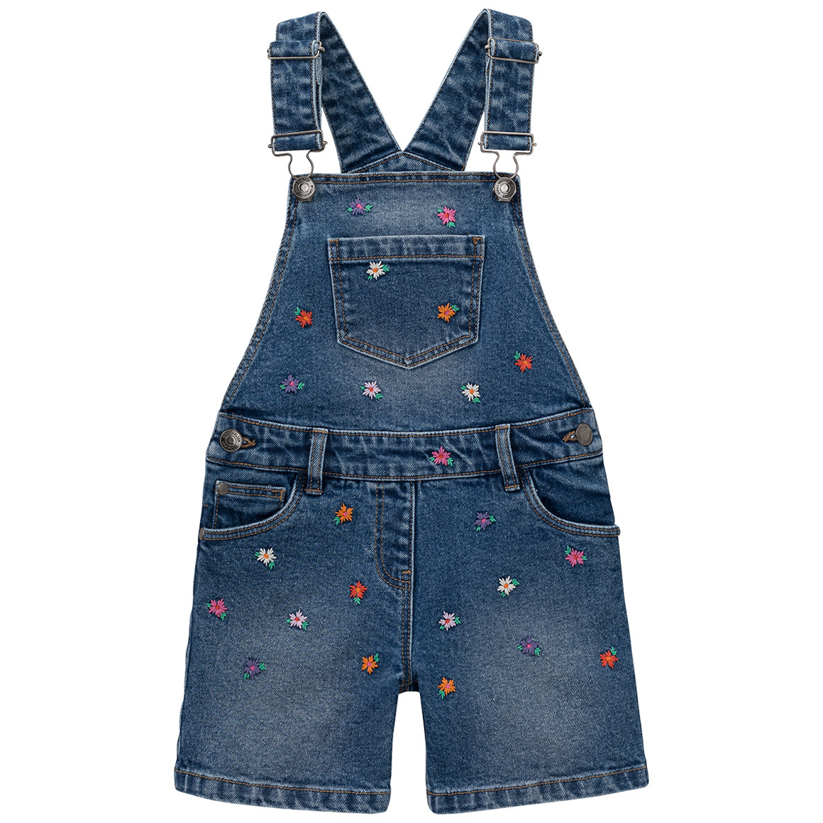 Jonas Nielsen Mädchen Latzhose mit Stickerei blau