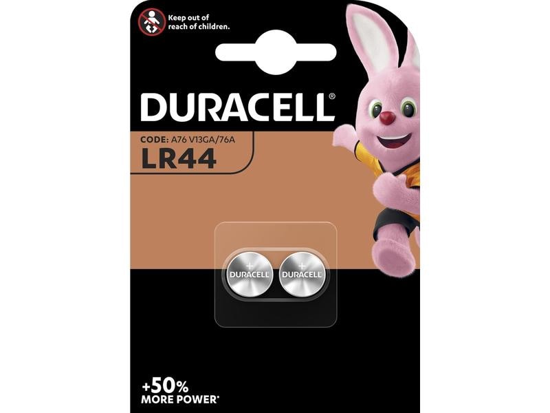 Duracell Knopfzelle Alkaline LR44 , 2 Stück Knopfzelle, 2 Stück