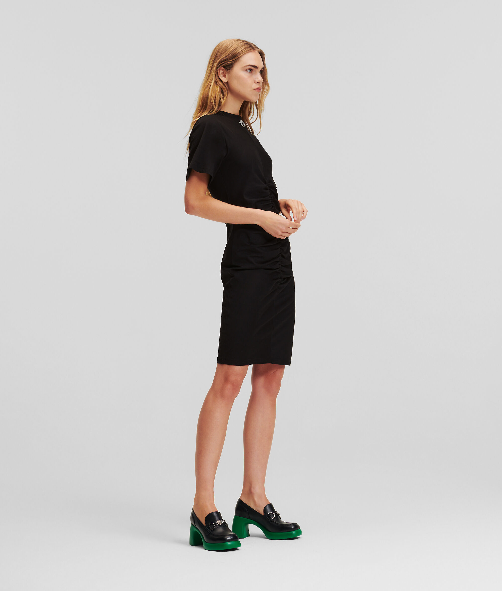 ROBE T-SHIRT FRONCÉE