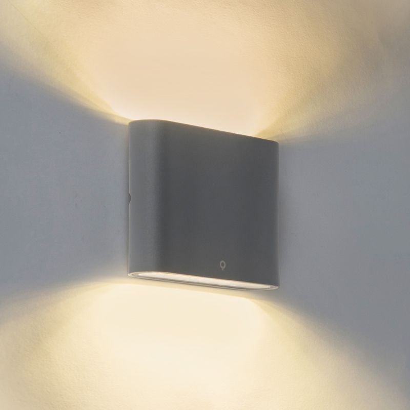 Moderne wandlamp donkergrijs 11,5 cm incl. LED IP65 - Batt