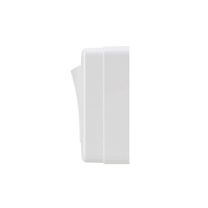Interrupteur double va-et-vient monobloc en saillie blanc complet