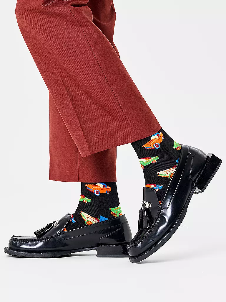 HAPPY SOCKS Damen Socken CAR 36-40 black multi schwarz