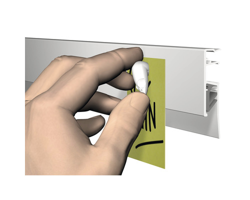 Posterstrip Info Rail Magnetisch 200 cm wit incl. 4 magneetmuizen