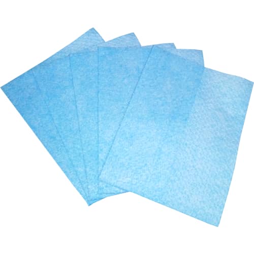 Carré d'essuyage Airlaid Paredes 57g/m² gaufré bleu 29 x 38 cm
