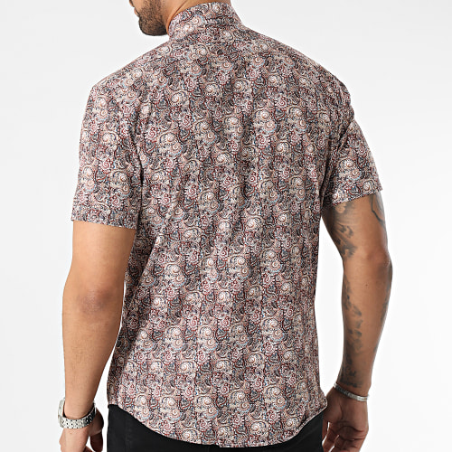 Chemise Manches Courtes Beige Bandana