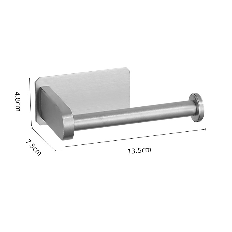 Selbstklebende Edelstahl Toiletten Papier Wandhalterung - Silber