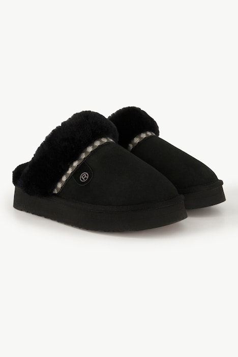 Rohde Hausschuhe, Veloursleder, Lammfellfutter