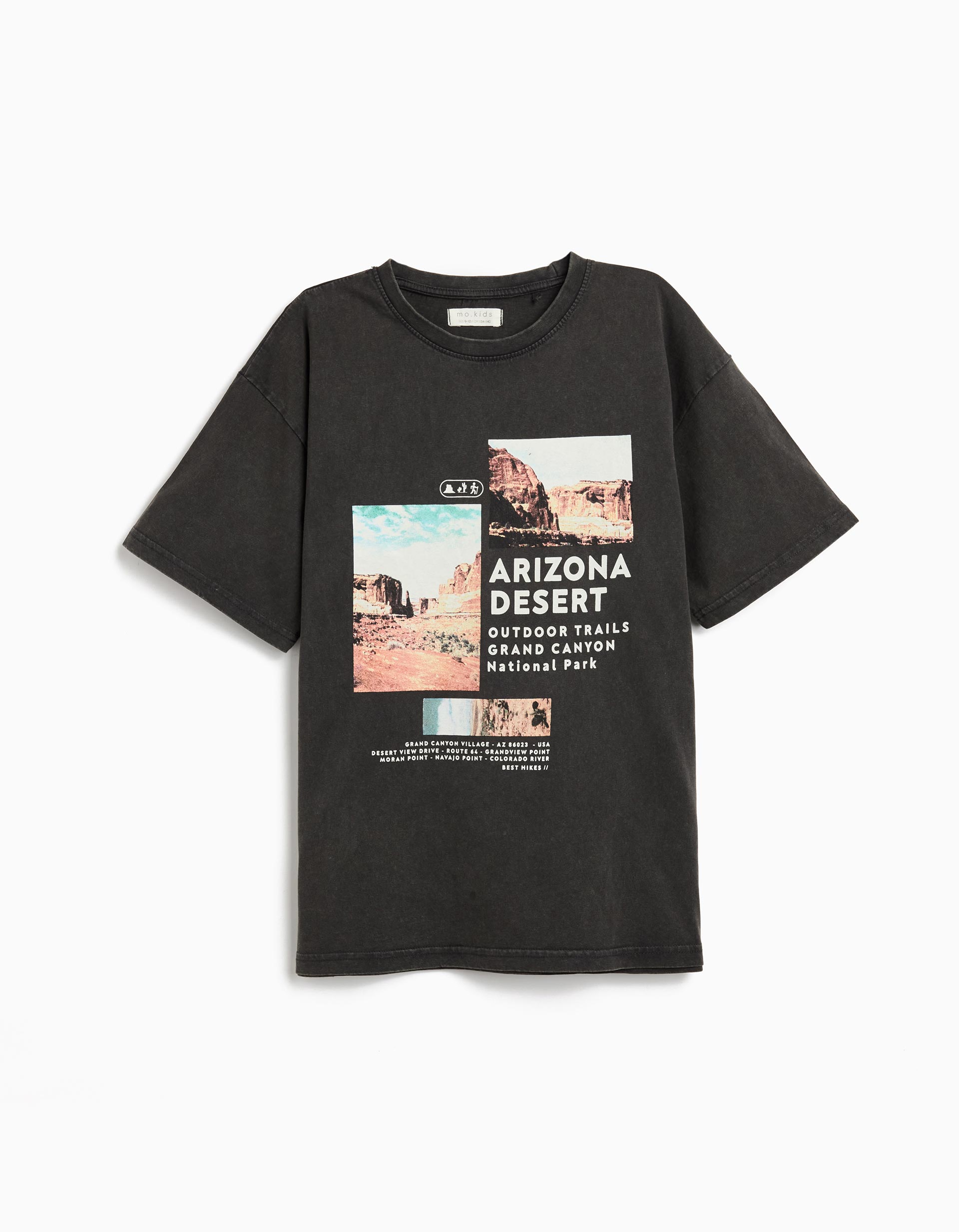 T-shirt Loose, Menino, Preto