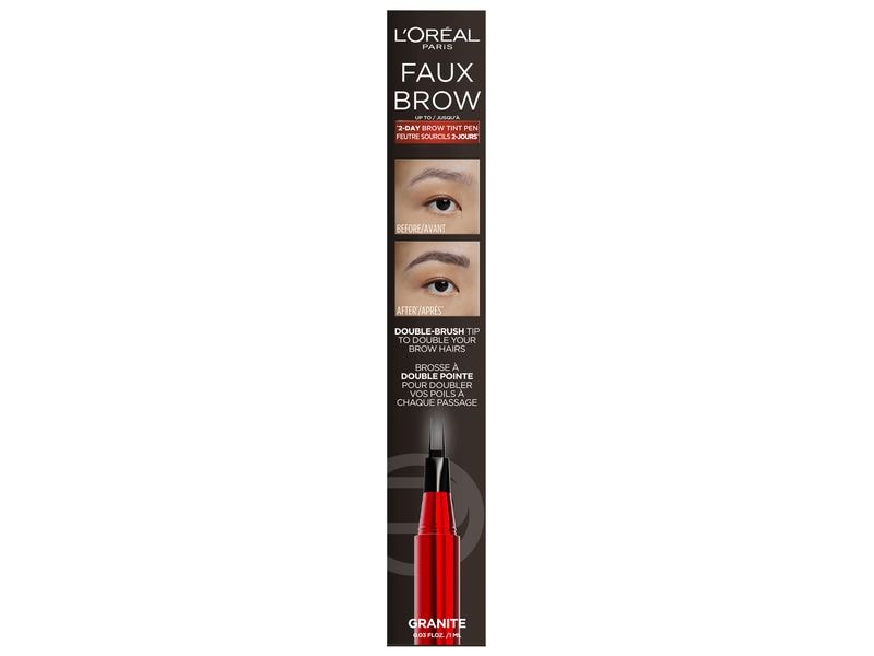 L'Oréal Paris Augenbrauenstift Infaillible Faux Brow Anthra Augenbrauenstift mit innovativer Doppelspitze für natürliche, volle Augenbrauen