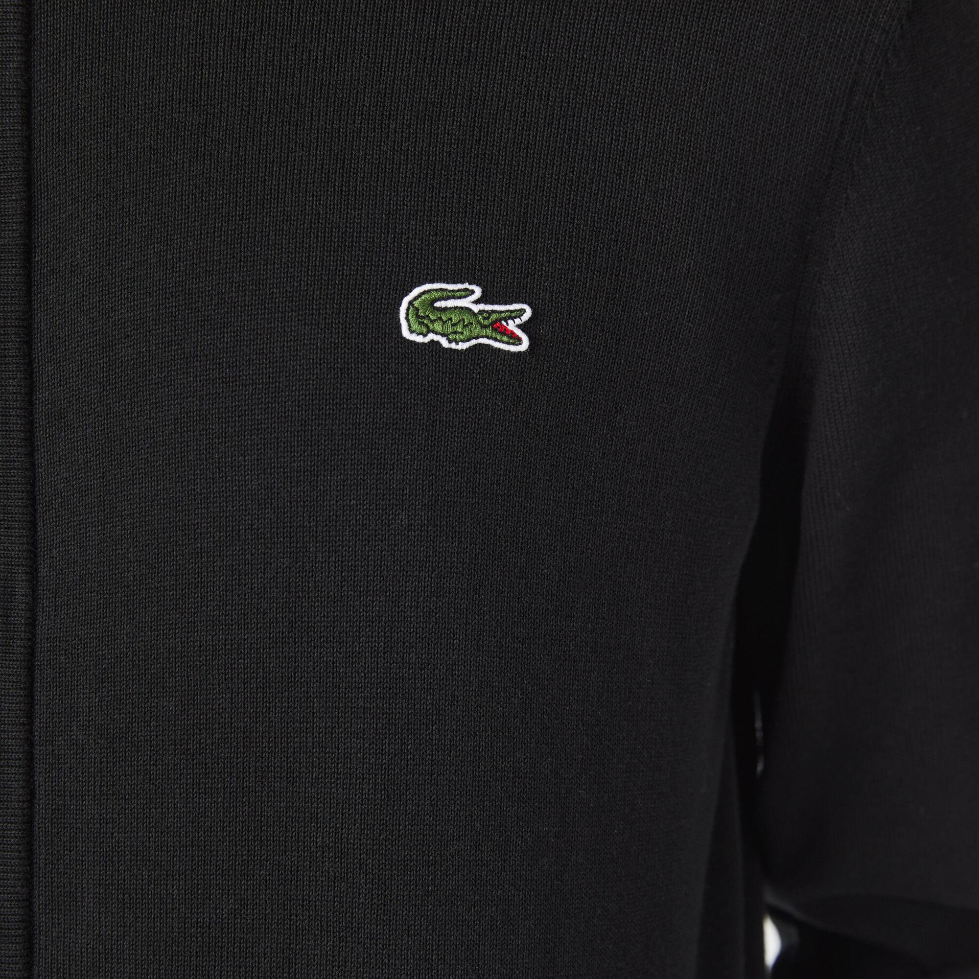 Herren Baumwollpullover aus Bio-Baumwolle mit Stehkragen Pullover - Schwarz - Lacoste - Herren