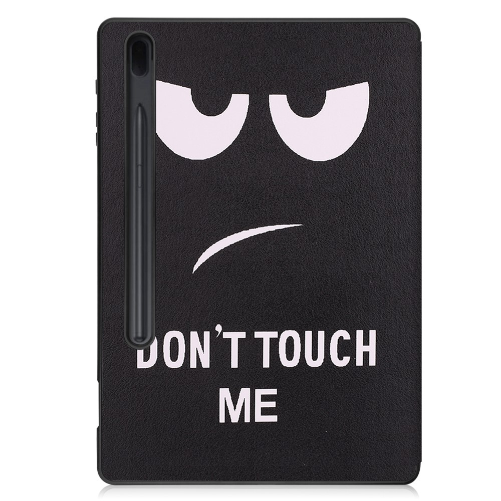Samsung Galaxy Tab S7 FE 5G Leder Tasche Smart Cover Schutzhülle   S-Pen Halterung - Don't Touch Me