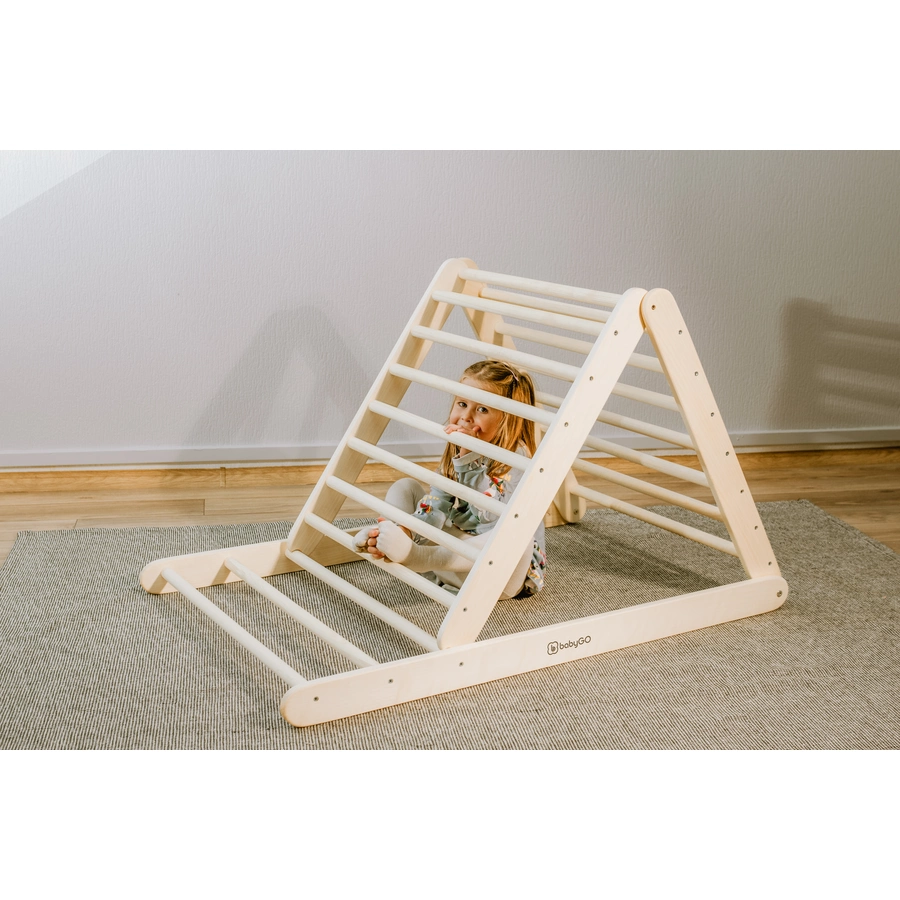 babyGO Kletterdreieck XXL Woodland, natur