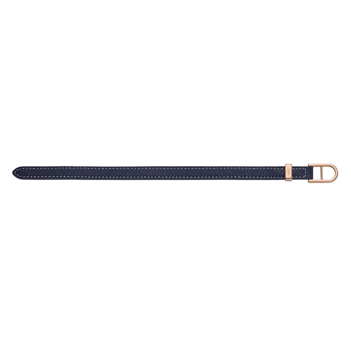 Bracelet Fossil Heritage D-Link en cuir bleu
