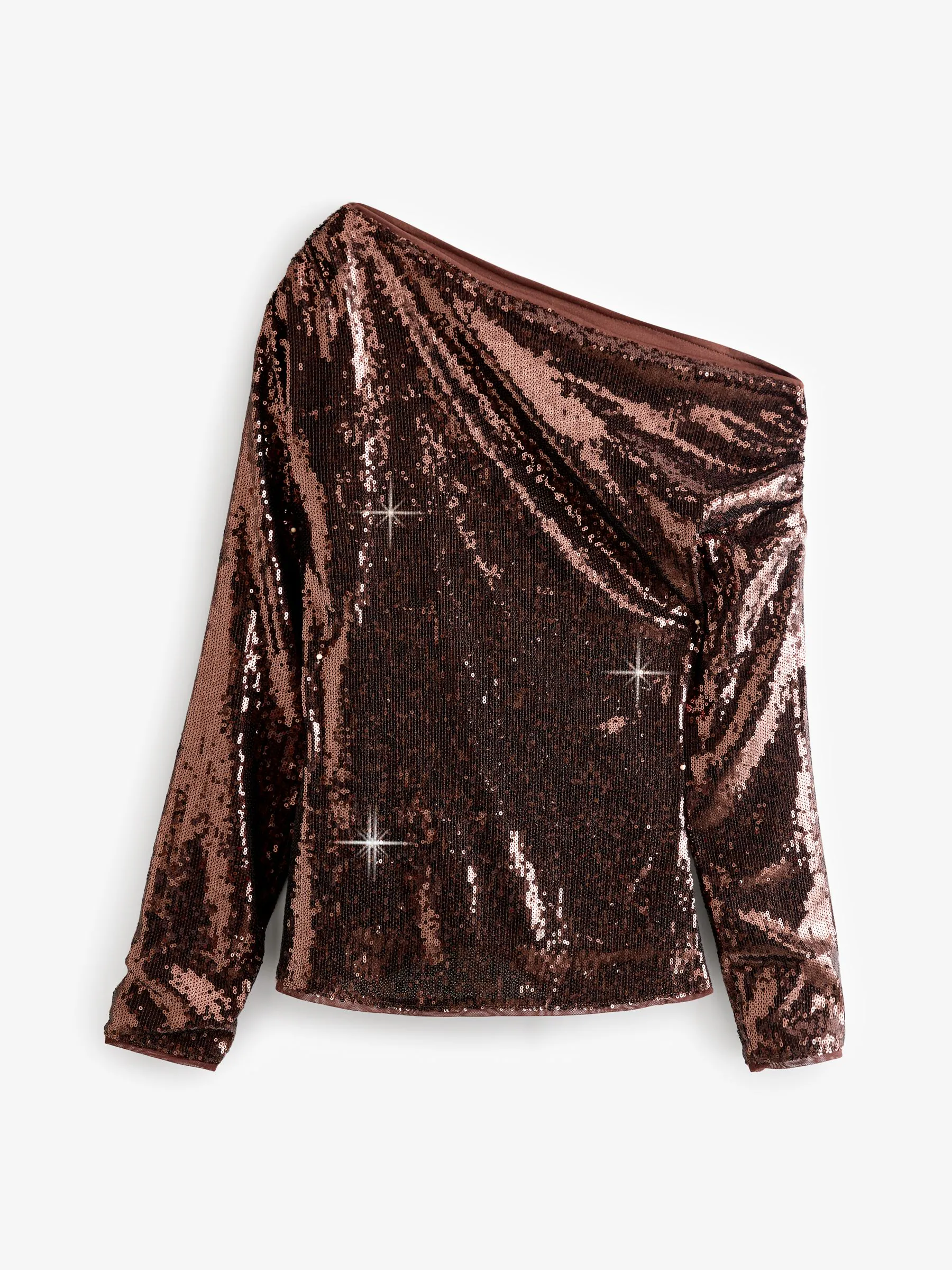 Bruin - Sequin Longsleeve Drape Top
