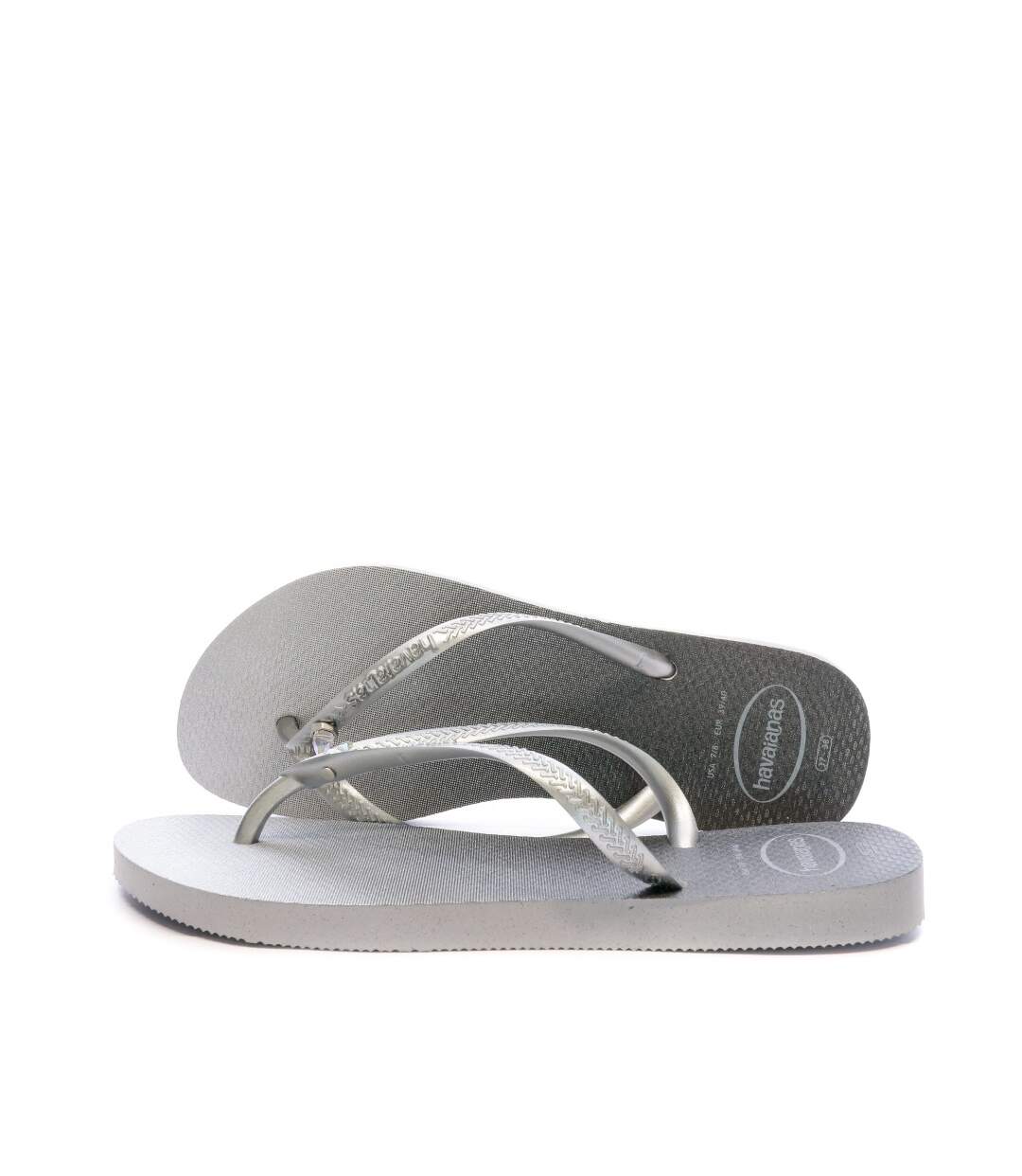 Tongs Grise Femme Strass Havaianas Slim Prism Swarovski