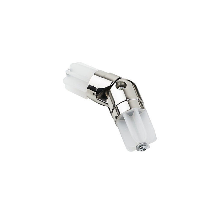 Raccord coudé pour barre à rideau Olympe GoodHome ⌀28 mm gris