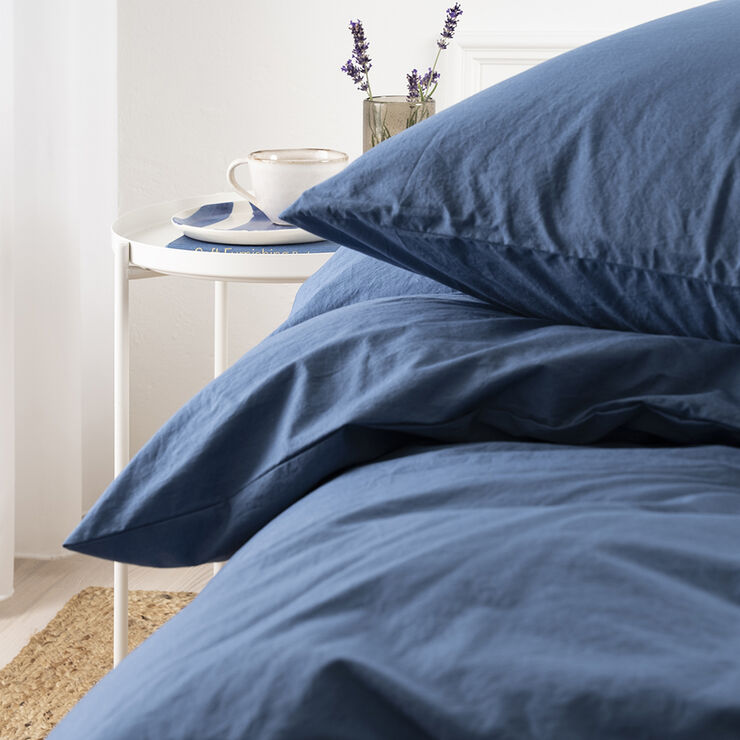 Nordisk Tekstil Økologisk sengelinned Kelly denim blue - GOTS Blå
