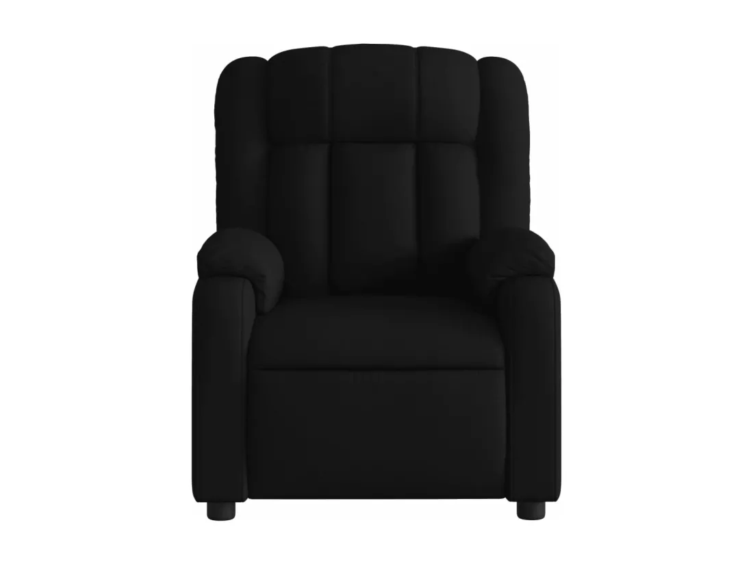 Fauteuil massant inclinable Noir Tissu