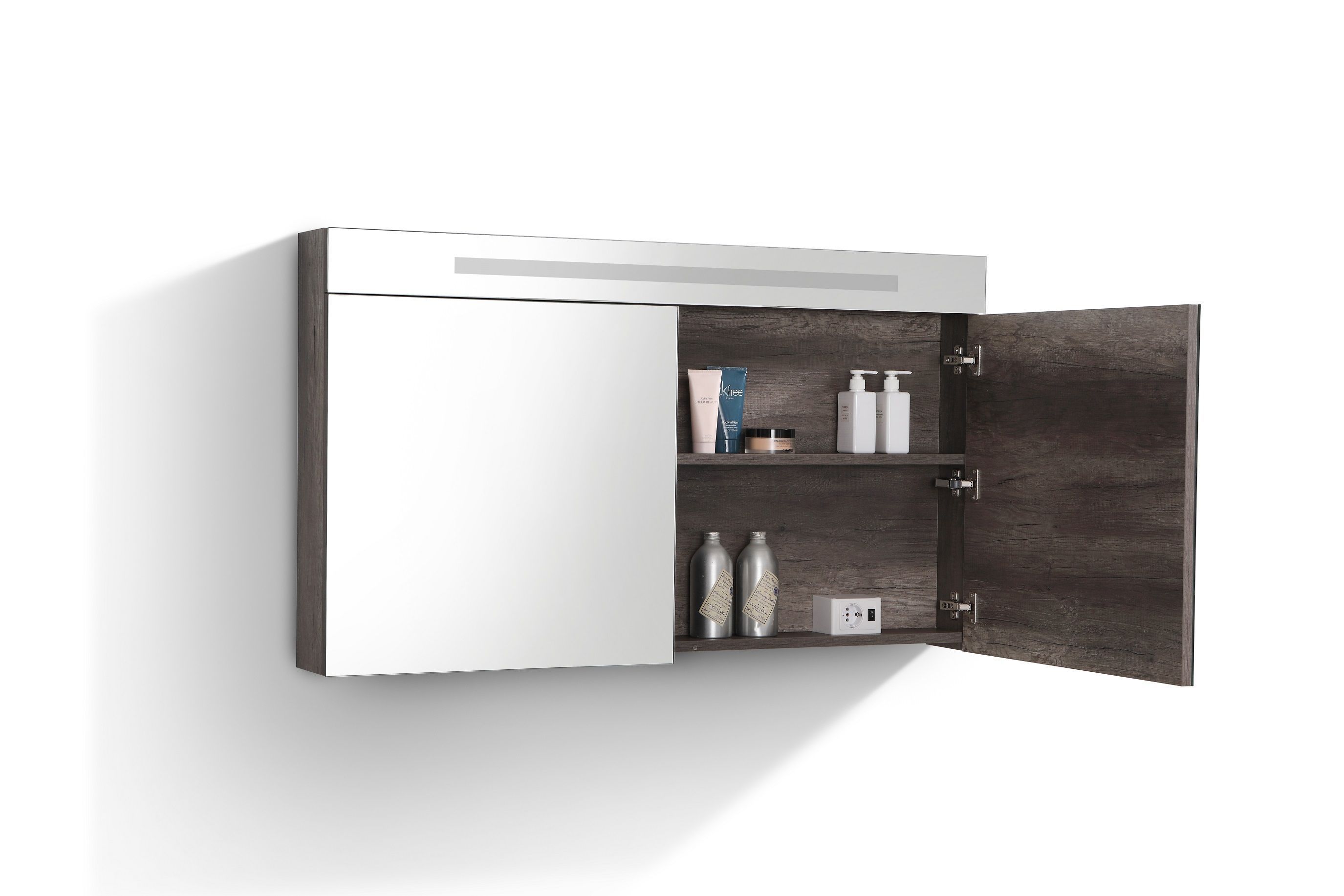 Lambini Designs Trend Line spiegelkast 120x70cm century oak