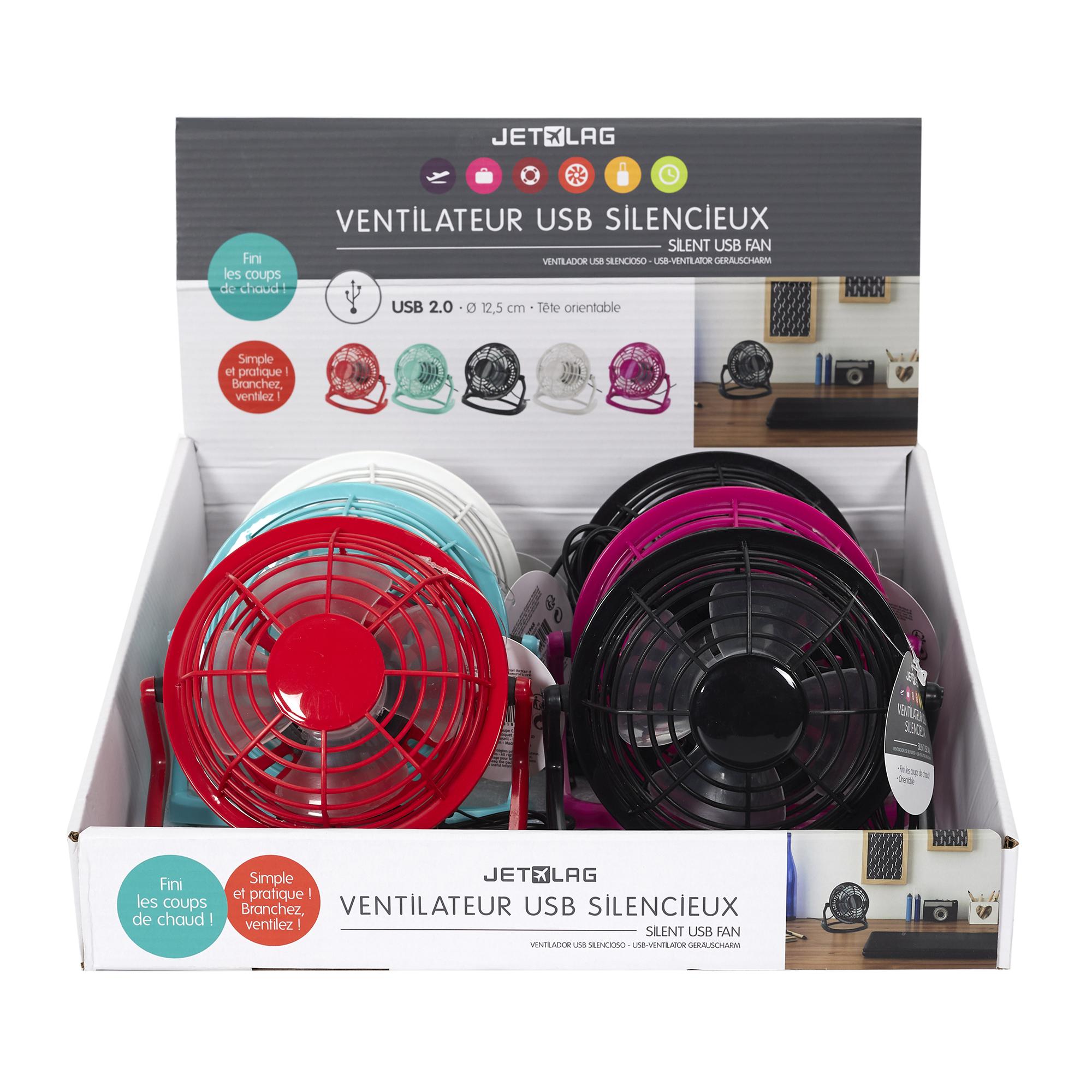 VENTILATEUR USB SILENCIEUX 15X8X14.5CM