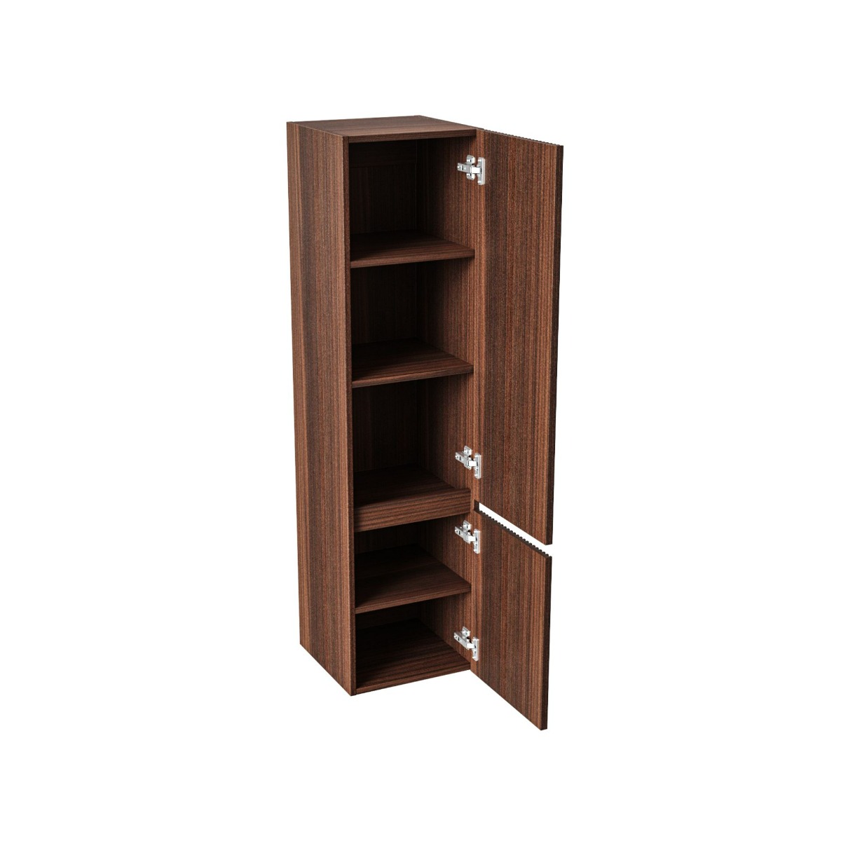 Sanigoods Bertha kolomkast met ribbelfront 35x35x135cm wengé