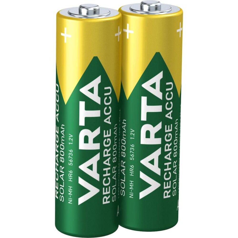 BATTERI VARTA SOLAR AA 800MAH 2-PAKK