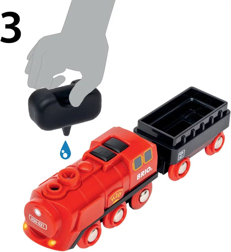 BRIO 7312350360172 - CIRCUIT LOCOMOTIVE A PILES A VAPEUR