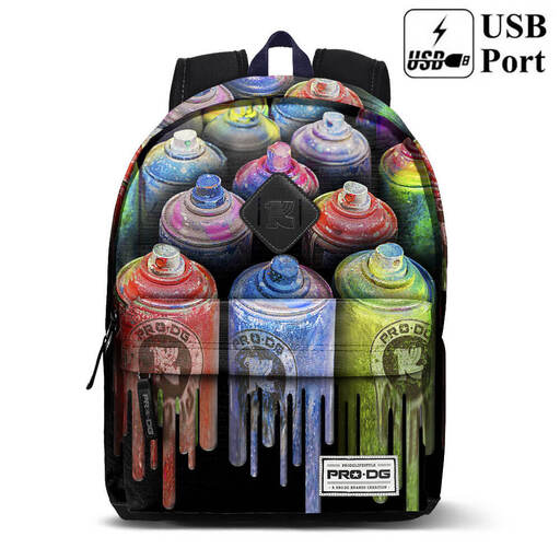 Prodg Colors Freestyle Mochila Tipo Casual, 42 Cm, 21 Litros, Preto
