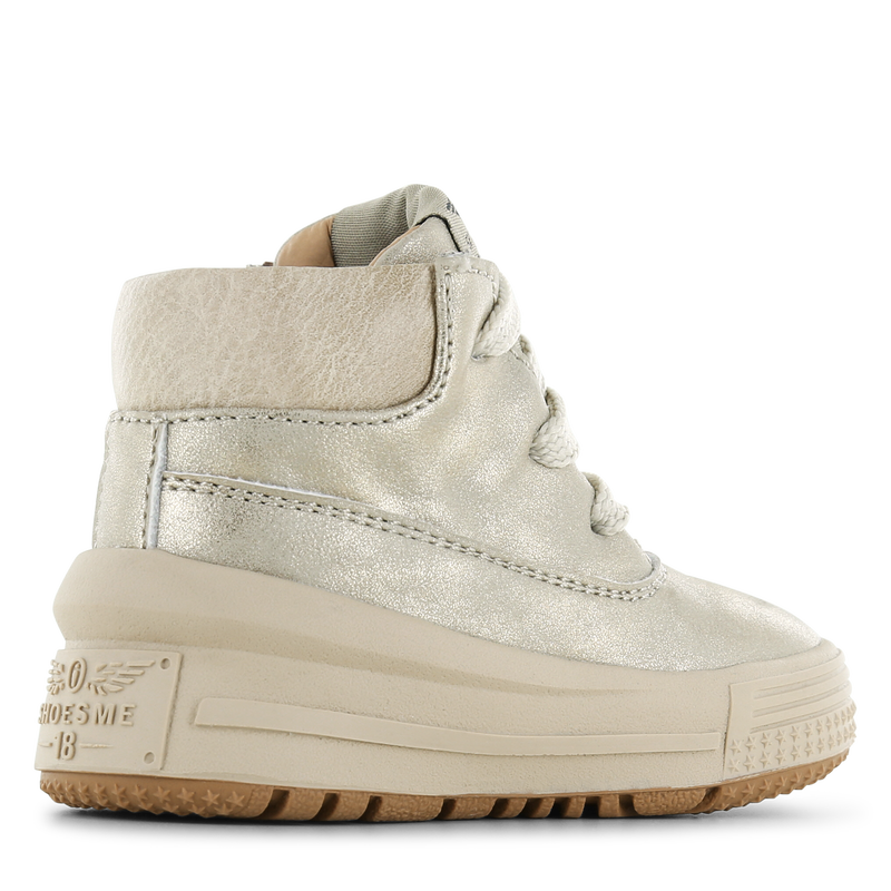 Shoesme beige metallic chunky Schnürschuhe