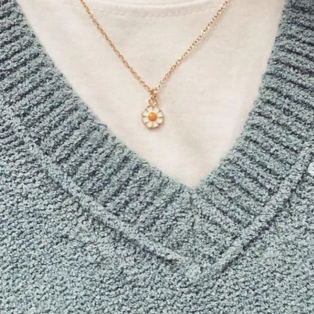 Collier doré petite marguerite Wilhelmina Garcia