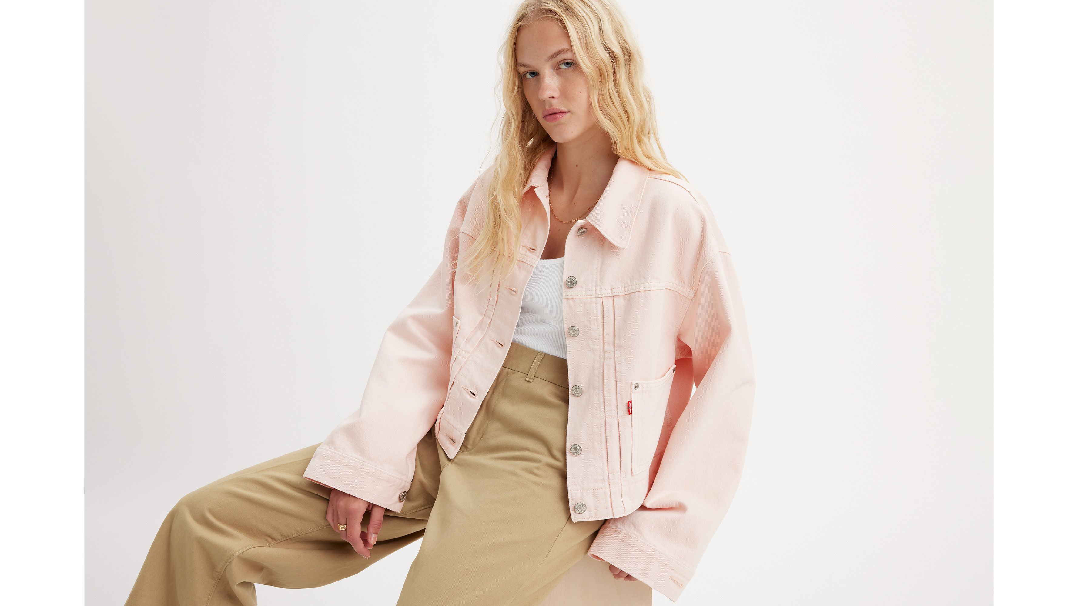 Veste Trucker ’90 Tailored - Dusty Mauve Chalk - Rose