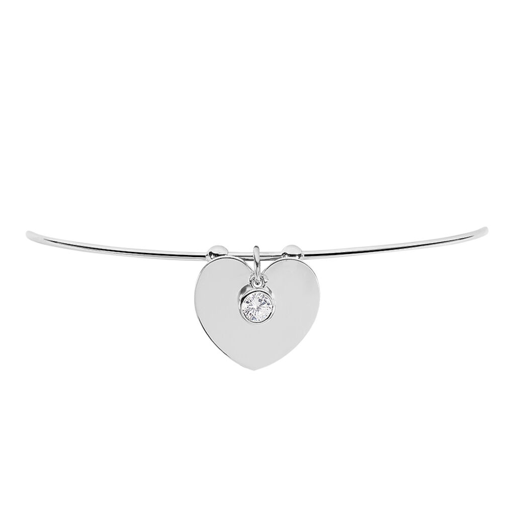 Bracelet Jonc Ylla Argent Blanc Oxyde De Zirconium