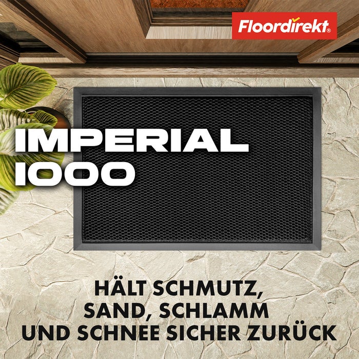 Deurmat Imperial 1000 - Innovatief 3D-gaas voor effectieve filtratie - Zwart / 60 x 90 cm