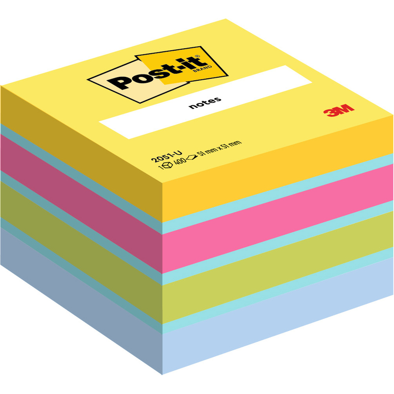 Post-it Haftnotizen Würfel Mini, 51 x 51 mm, 400 Blatt