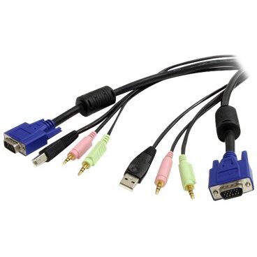 StarTech.com Câble pour Switch KVM VGA avec USB et Audio et Micro - 1.80m