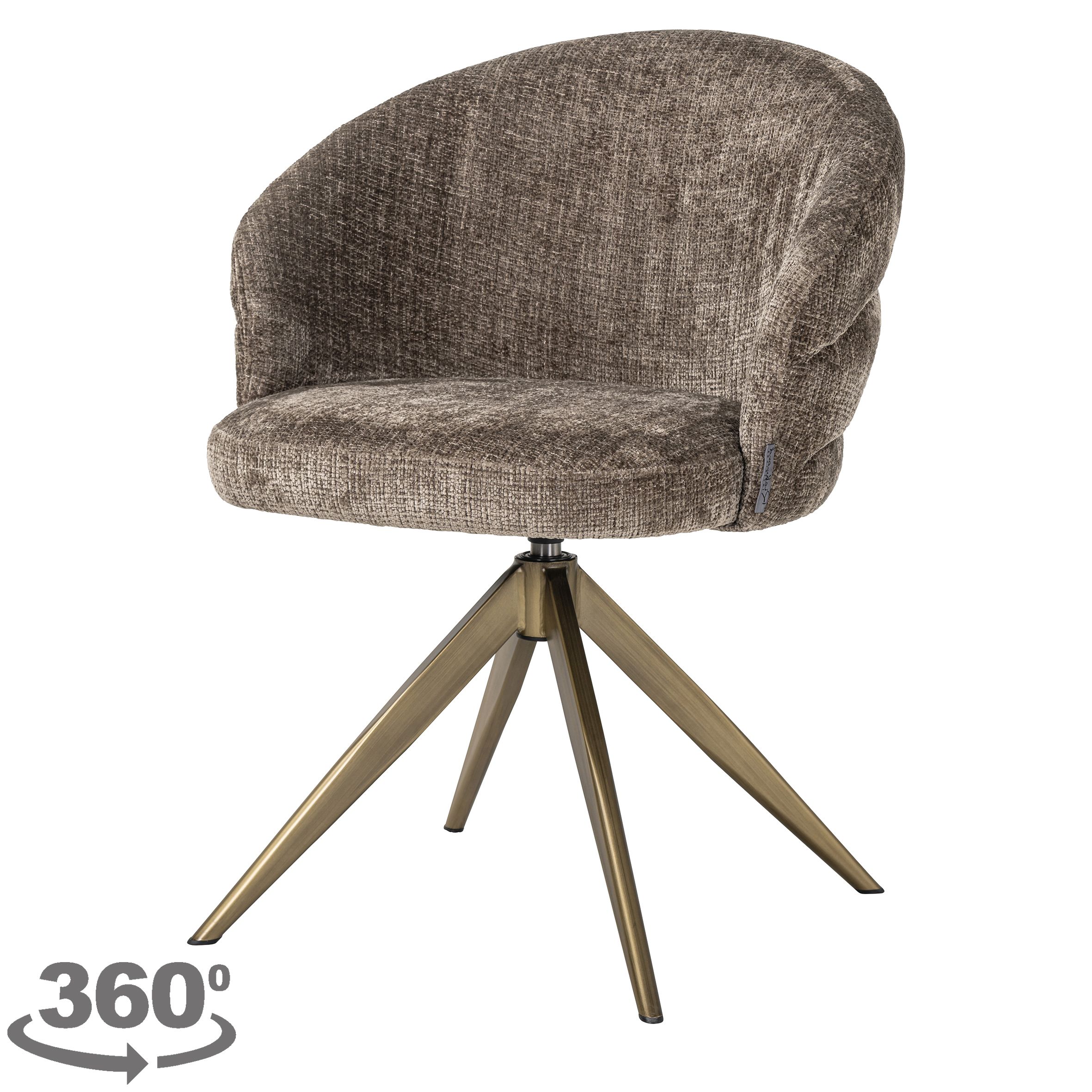Eetkamerstoel S4754 Stone Chenille Zendaya B61 x D60 x H79 cm
