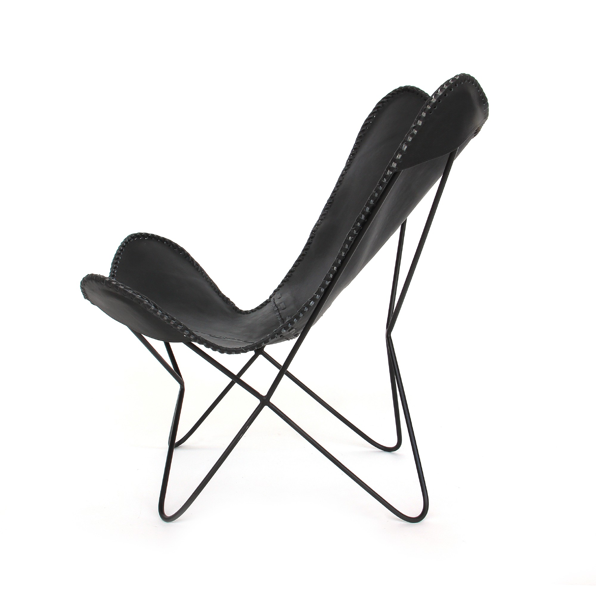 Lounger 'John', schwarz, T 72 cm, B 74 cm, H 94 cm von fischer's lagerhaus