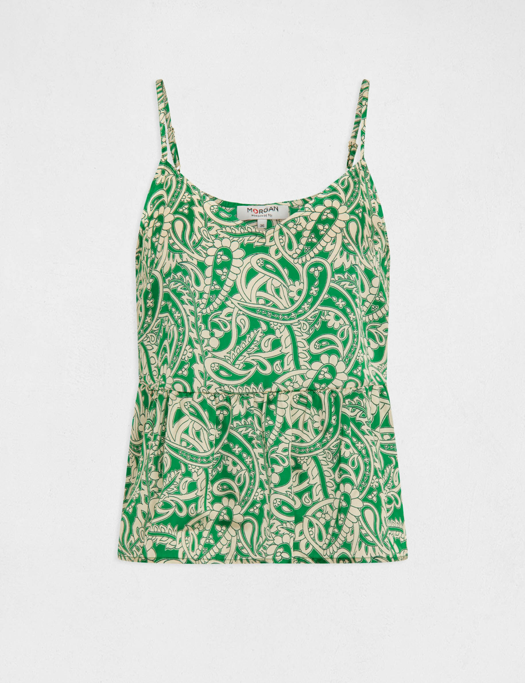 Blouse bretelles fines imprimé cachemire multico femme - multico