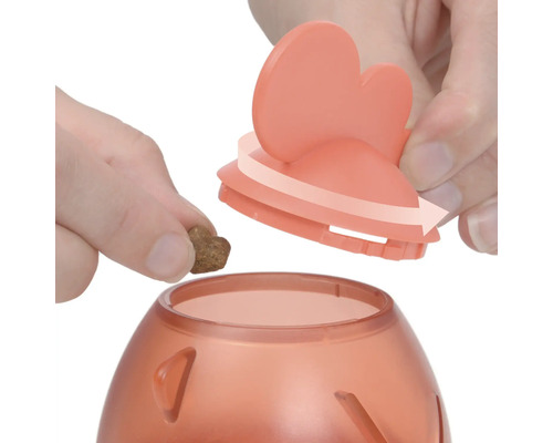 Catit Pixi snackdispenser, rood kraantje, ca. 8 x 10 cm, voor snacks tot 9 mm