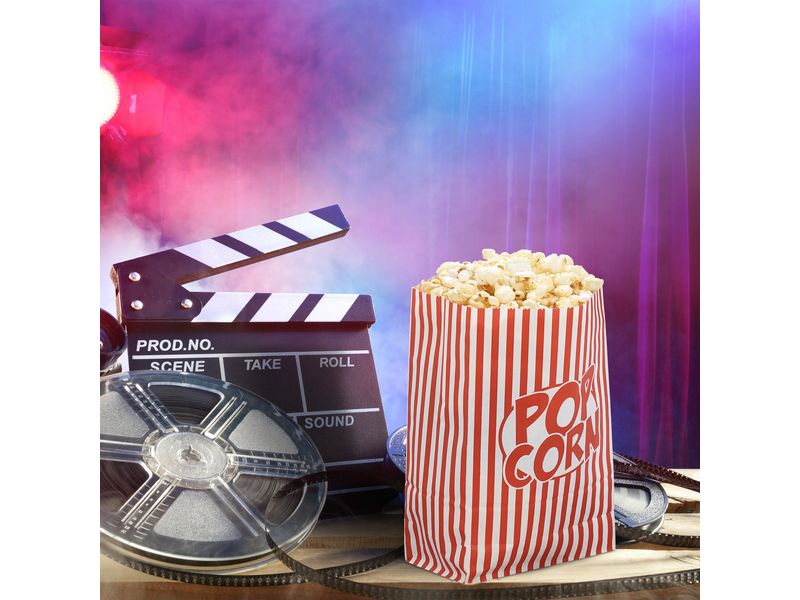relaxdays Fingerfood-Schale 48 Stück Popcorntüten Retro