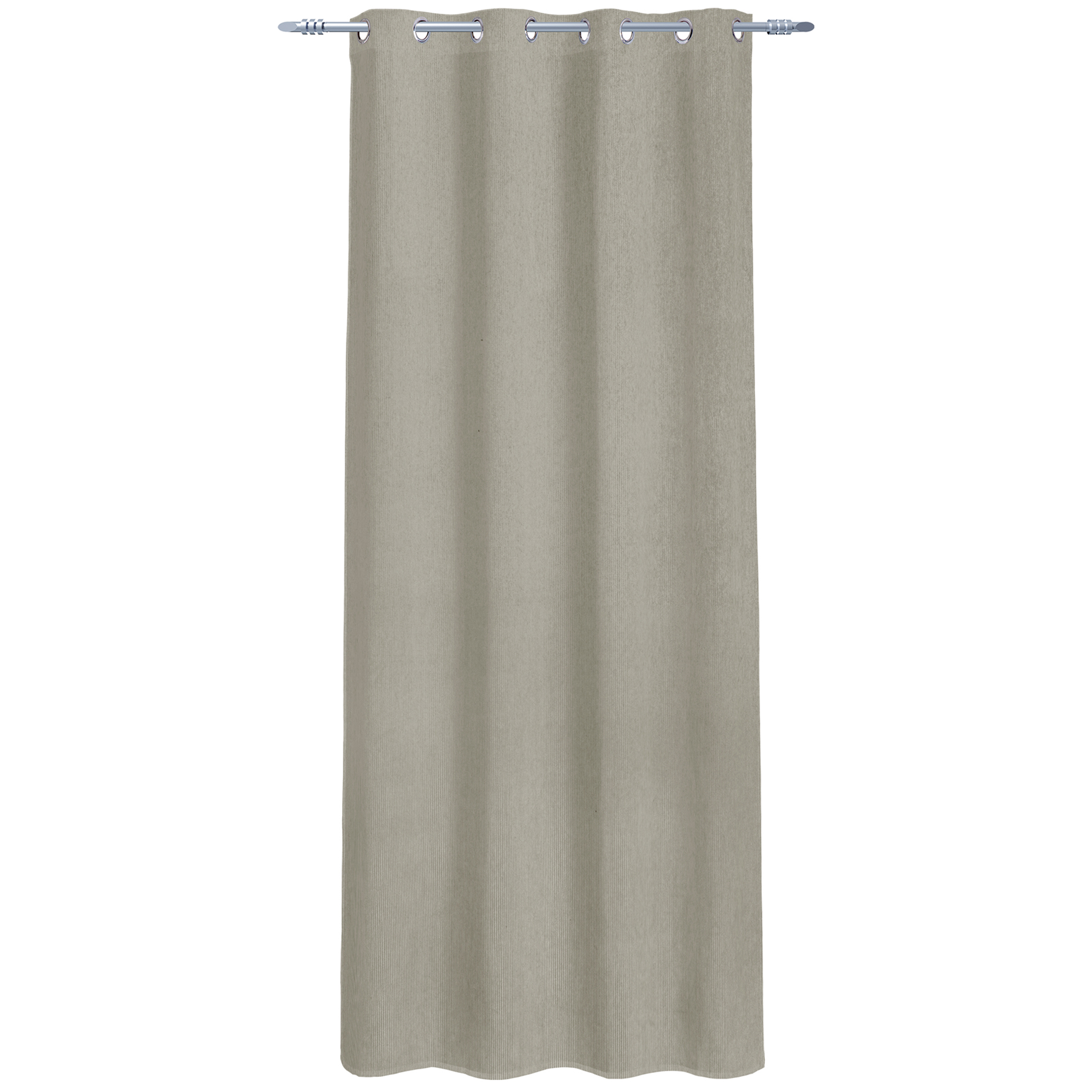 Ösenvorhang - taupe - Cord - 140x245 cm