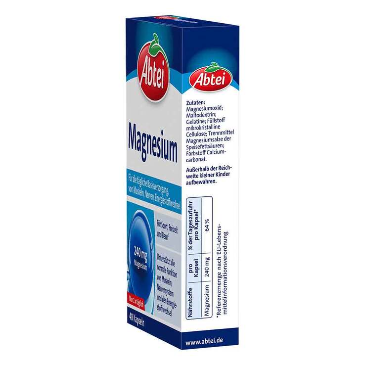 Abtei Magnesium 240 mg Kapseln, 40 St