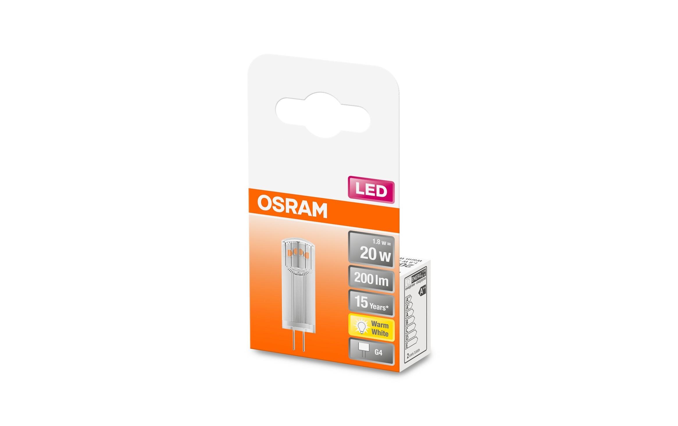 Lampe Star Pin 20, 1.8W, G4 Warmweiss12 V-Niedervolt-LED-Lampe mit Retrofit-Stecksockel