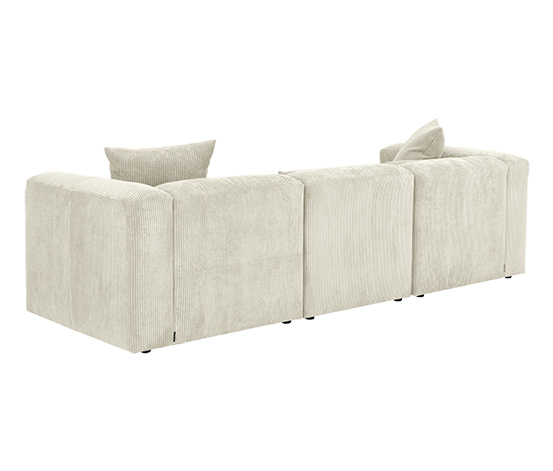 Ecksofa mit Longchair »Lenata«, creme, links