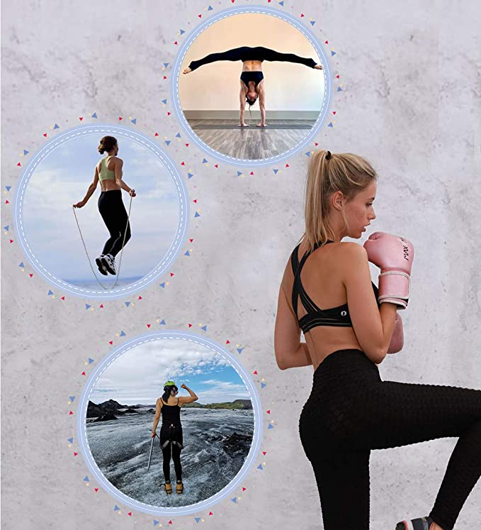 (Gr. XL) Elastische Sport Push Up Leggings Wabenstruktur Shaping Stretch Hose für Frauen - Schwarz