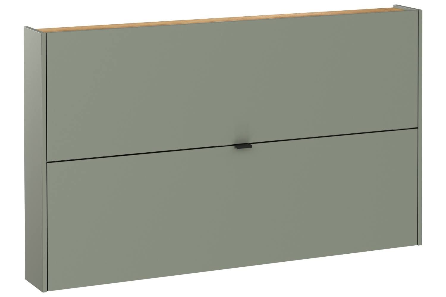 Schuhschrank AMECA 140 x 83 x 18 cm taupegrün/braun